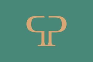 combinatie brief qp logo ontwerp met ambigram concept vector