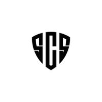monogram brief scs modern eerste logo ontwerp ,sc gekoppeld cirkel hoofdletters monogram logo vector