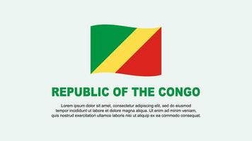 republiek van de Congo vlag abstract achtergrond ontwerp sjabloon. republiek van de Congo onafhankelijkheid dag banier sociaal media vector illustratie. republiek van de Congo achtergrond