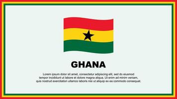 Ghana vlag abstract achtergrond ontwerp sjabloon. Ghana onafhankelijkheid dag banier sociaal media vector illustratie. Ghana banier