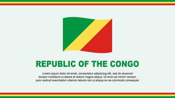 republiek van de Congo vlag abstract achtergrond ontwerp sjabloon. republiek van de Congo onafhankelijkheid dag banier sociaal media vector illustratie. republiek van de Congo ontwerp