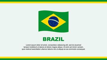 Brazilië vlag abstract achtergrond ontwerp sjabloon. Brazilië onafhankelijkheid dag banier sociaal media vector illustratie. Brazilië ontwerp