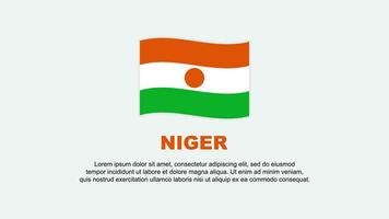 Niger vlag abstract achtergrond ontwerp sjabloon. Niger onafhankelijkheid dag banier sociaal media vector illustratie. Niger achtergrond