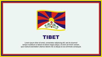 Tibet vlag abstract achtergrond ontwerp sjabloon. Tibet onafhankelijkheid dag banier sociaal media vector illustratie. Tibet banier