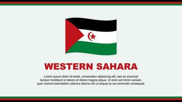 western Sahara vlag abstract achtergrond ontwerp sjabloon. western Sahara onafhankelijkheid dag banier sociaal media vector illustratie. western Sahara ontwerp