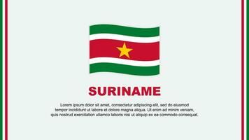 Suriname vlag abstract achtergrond ontwerp sjabloon. Suriname onafhankelijkheid dag banier sociaal media vector illustratie. Suriname tekenfilm