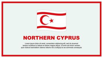 noordelijk Cyprus vlag abstract achtergrond ontwerp sjabloon. noordelijk Cyprus onafhankelijkheid dag banier sociaal media vector illustratie. noordelijk Cyprus banier