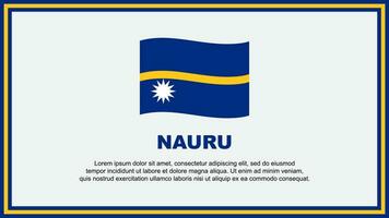 nauru vlag abstract achtergrond ontwerp sjabloon. nauru onafhankelijkheid dag banier sociaal media vector illustratie. nauru banier