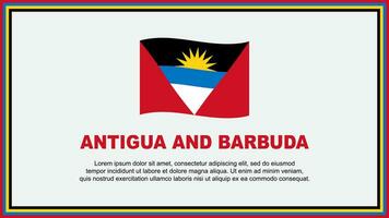 antigua en Barbuda vlag abstract achtergrond ontwerp sjabloon. antigua en Barbuda onafhankelijkheid dag banier sociaal media vector illustratie. antigua en Barbuda banier