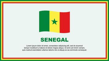 Senegal vlag abstract achtergrond ontwerp sjabloon. Senegal onafhankelijkheid dag banier sociaal media vector illustratie. Senegal banier