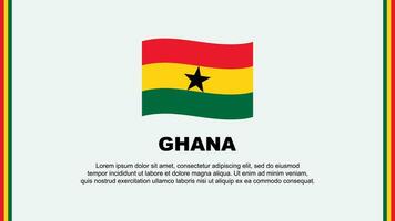 Ghana vlag abstract achtergrond ontwerp sjabloon. Ghana onafhankelijkheid dag banier sociaal media vector illustratie. Ghana tekenfilm