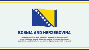 Bosnië en herzegovina vlag abstract achtergrond ontwerp sjabloon. Bosnië en herzegovina onafhankelijkheid dag banier sociaal media vector illustratie. Bosnië en herzegovina ontwerp