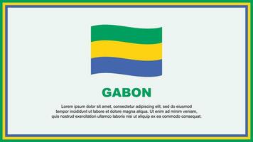 Gabon vlag abstract achtergrond ontwerp sjabloon. Gabon onafhankelijkheid dag banier sociaal media vector illustratie. Gabon banier