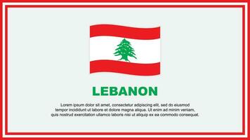 Libanon vlag abstract achtergrond ontwerp sjabloon. Libanon onafhankelijkheid dag banier sociaal media vector illustratie. Libanon banier