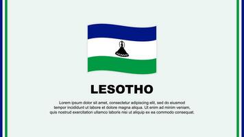 Lesotho vlag abstract achtergrond ontwerp sjabloon. Lesotho onafhankelijkheid dag banier sociaal media vector illustratie. Lesotho tekenfilm