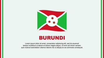 Burundi vlag abstract achtergrond ontwerp sjabloon. Burundi onafhankelijkheid dag banier sociaal media vector illustratie. Burundi tekenfilm