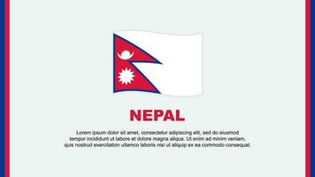 Nepal vlag abstract achtergrond ontwerp sjabloon. Nepal onafhankelijkheid dag banier sociaal media vector illustratie. Nepal tekenfilm