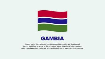 Gambia vlag abstract achtergrond ontwerp sjabloon. Gambia onafhankelijkheid dag banier sociaal media vector illustratie. Gambia achtergrond