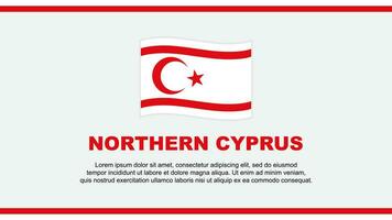 noordelijk Cyprus vlag abstract achtergrond ontwerp sjabloon. noordelijk Cyprus onafhankelijkheid dag banier sociaal media vector illustratie. noordelijk Cyprus ontwerp