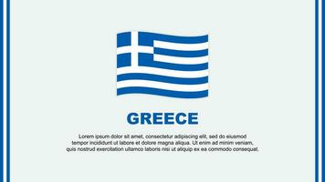 Griekenland vlag abstract achtergrond ontwerp sjabloon. Griekenland onafhankelijkheid dag banier sociaal media vector illustratie. Griekenland tekenfilm