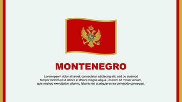 Montenegro vlag abstract achtergrond ontwerp sjabloon. Montenegro onafhankelijkheid dag banier sociaal media vector illustratie. Montenegro tekenfilm