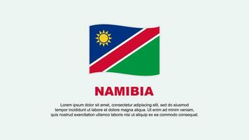 Namibië vlag abstract achtergrond ontwerp sjabloon. Namibië onafhankelijkheid dag banier sociaal media vector illustratie. Namibië achtergrond