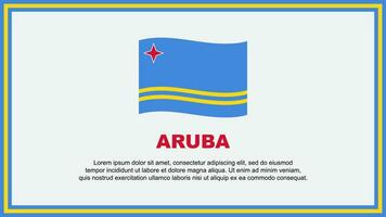 aruba vlag abstract achtergrond ontwerp sjabloon. aruba onafhankelijkheid dag banier sociaal media vector illustratie. aruba banier