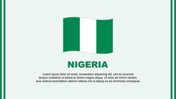 Nigeria vlag abstract achtergrond ontwerp sjabloon. Nigeria onafhankelijkheid dag banier sociaal media vector illustratie. Nigeria tekenfilm