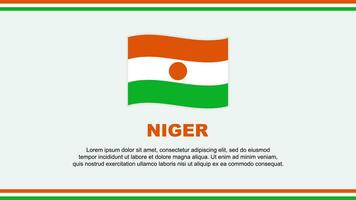 Niger vlag abstract achtergrond ontwerp sjabloon. Niger onafhankelijkheid dag banier sociaal media vector illustratie. Niger ontwerp