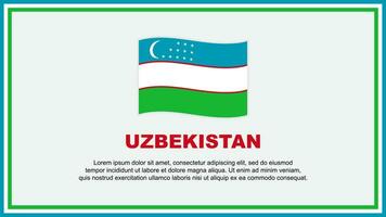 Oezbekistan vlag abstract achtergrond ontwerp sjabloon. Oezbekistan onafhankelijkheid dag banier sociaal media vector illustratie. Oezbekistan banier