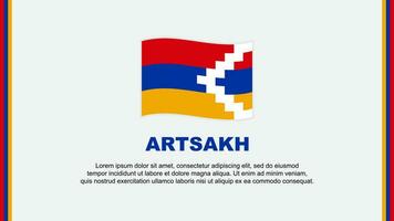 artsakh vlag abstract achtergrond ontwerp sjabloon. artsakh onafhankelijkheid dag banier sociaal media vector illustratie. artsakh tekenfilm