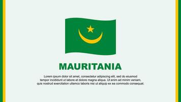 mauritania vlag abstract achtergrond ontwerp sjabloon. mauritania onafhankelijkheid dag banier sociaal media vector illustratie. tekenfilm