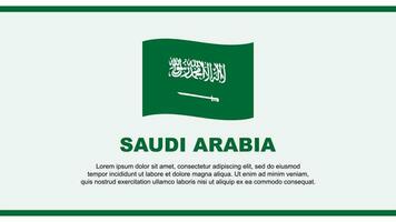 saudi Arabië vlag abstract achtergrond ontwerp sjabloon. saudi Arabië onafhankelijkheid dag banier sociaal media vector illustratie. saudi Arabië ontwerp