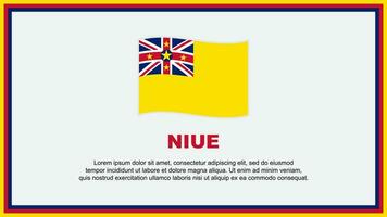 niue vlag abstract achtergrond ontwerp sjabloon. niue onafhankelijkheid dag banier sociaal media vector illustratie. niue banier