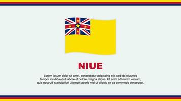 niue vlag abstract achtergrond ontwerp sjabloon. niue onafhankelijkheid dag banier sociaal media vector illustratie. niue ontwerp