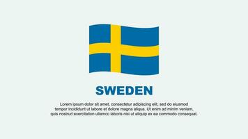 Zweden vlag abstract achtergrond ontwerp sjabloon. Zweden onafhankelijkheid dag banier sociaal media vector illustratie. Zweden achtergrond