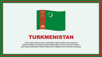 turkmenistan vlag abstract achtergrond ontwerp sjabloon. turkmenistan onafhankelijkheid dag banier sociaal media vector illustratie. turkmenistan banier
