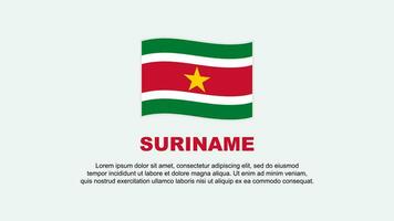 Suriname vlag abstract achtergrond ontwerp sjabloon. Suriname onafhankelijkheid dag banier sociaal media vector illustratie. Suriname achtergrond