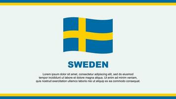 Zweden vlag abstract achtergrond ontwerp sjabloon. Zweden onafhankelijkheid dag banier sociaal media vector illustratie. Zweden ontwerp