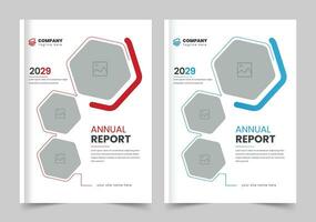 jaar- verslag doen van Hoes ontwerp, Hoes ontwerp voor brochure, jaar- verslag doen van vector
