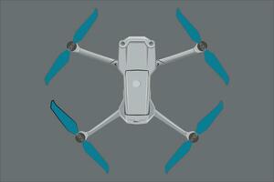 quadcopter dar met actie camera. dar visie van de top kant. toezicht en video vastleggen hulpmiddelen. vliegend quadcopter met afgelegen controleur. afgelegen controle. onbemande drone. vector