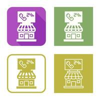 24 uur vectorpictogram vector