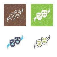 theater maskers vector icoon