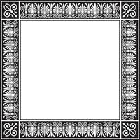 vector monochroom zwart plein klassiek Grieks ornament. Europese ornament. grens, kader oude Griekenland, Romeins rijk