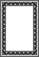 vector plein zwart monochroom Egyptische ornament. eindeloos grens, oude Egypte kader