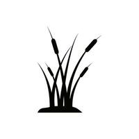 cattails silhouet vector logo sjabloon