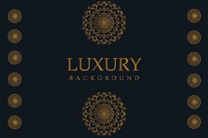 luxe mandala achtergrond met gouden arabesk patroon - oostelijk stijl decoratief mandala vector