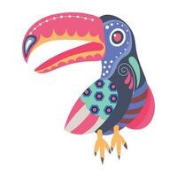 trendy toekanvogel vector