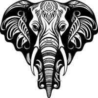 olifant, minimalistische en gemakkelijk silhouet - vector illustratie