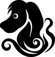 hond, minimalistische en gemakkelijk silhouet - vector illustratie